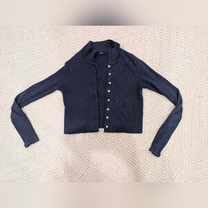 Women's Navy Button Down Shirt